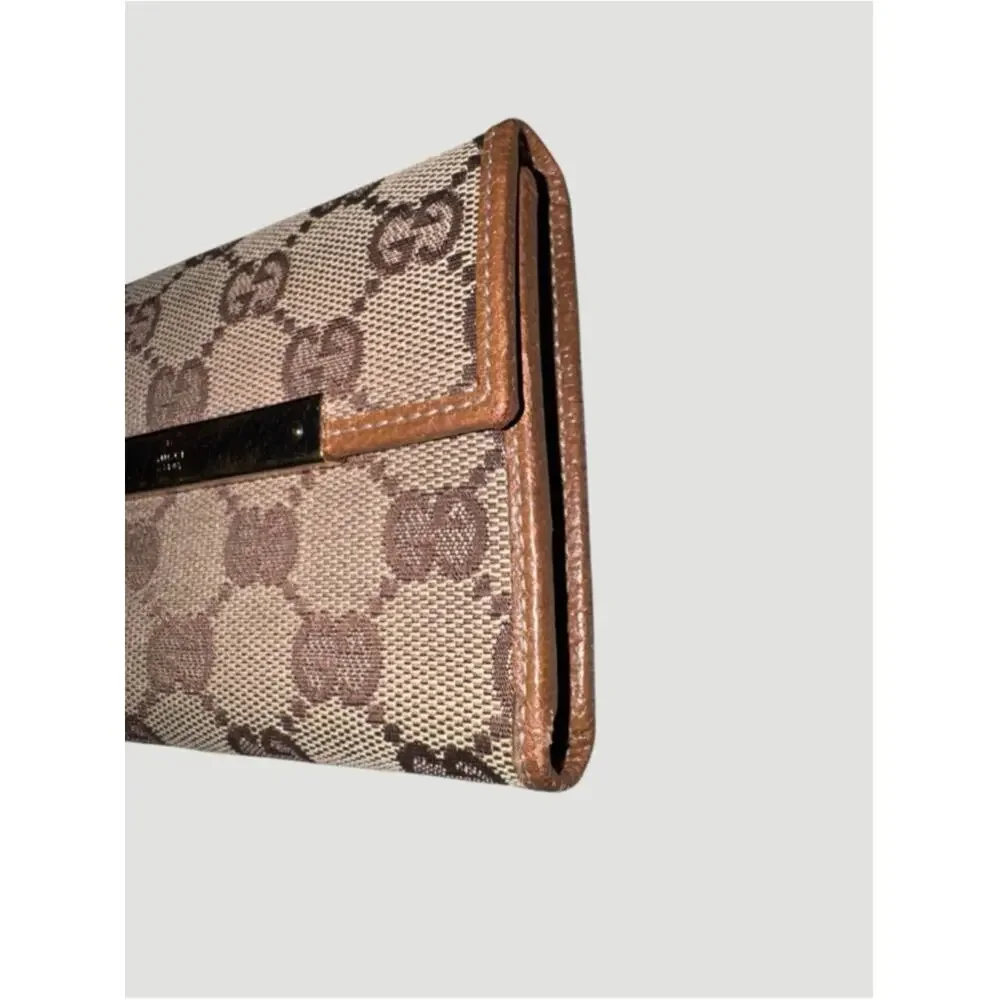 Gucci GG Canvas Metal Bar Wallet in box giftable condition - Picture 8 of 14